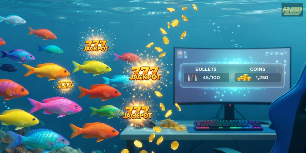 Khái niệm bắn cá nổ hũ nh88 được minh họa qua giao diện game sống động