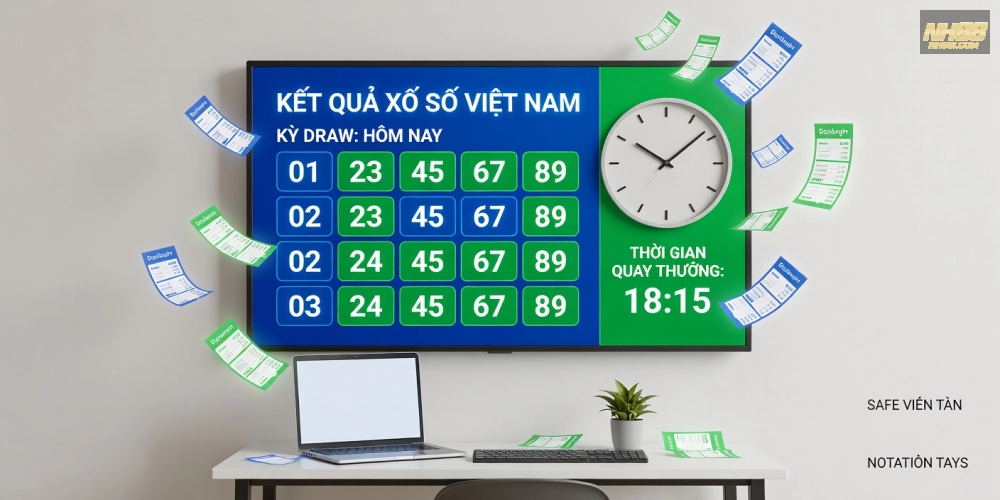 Hình ảnh hiển thị bảng kết quả xổ số hôm nay nh88 trên nền tảng uy tín với đồ họa sống động.
