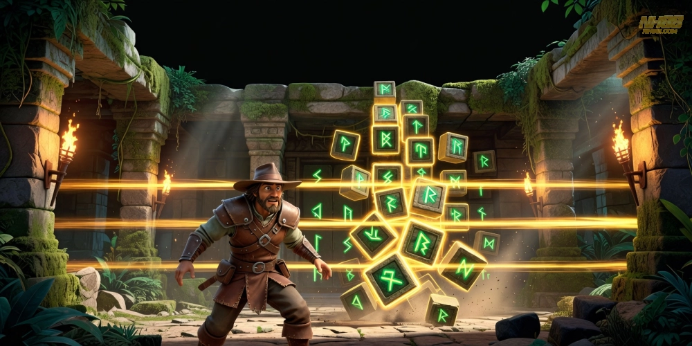 Hình ảnh sống động của game Gonzo's Quest trên NH88 với hiệu ứng avalanche độc đáo